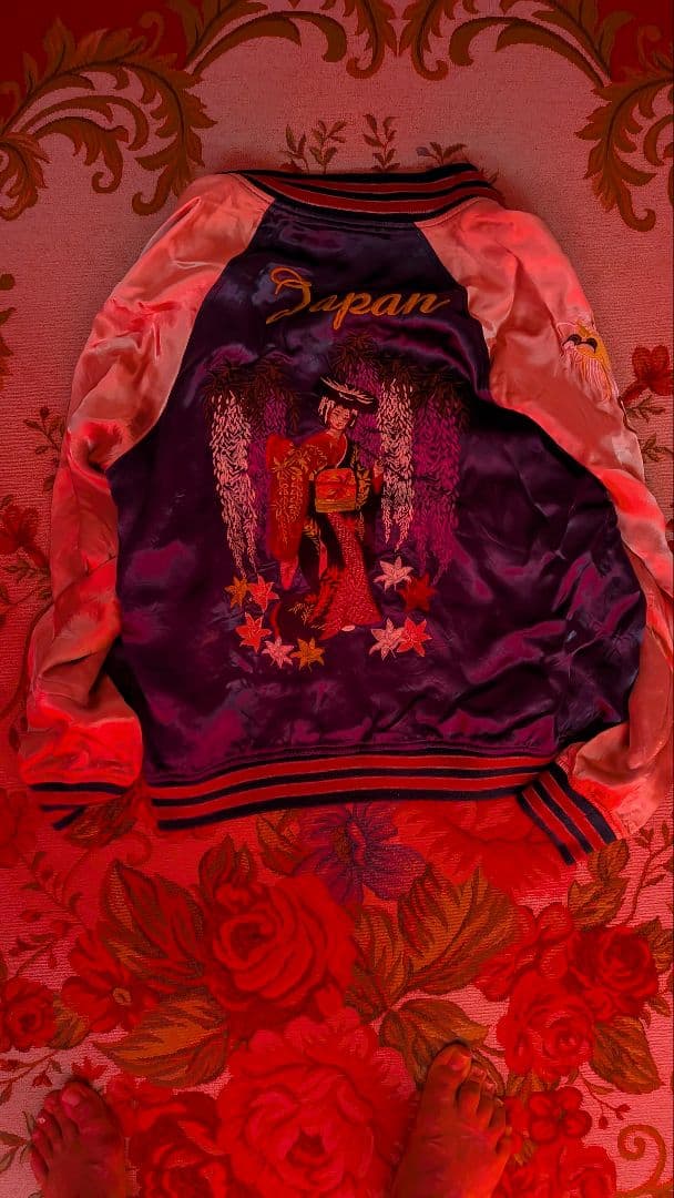 鮪*朗様 Houston リバーシブル　スカジャン