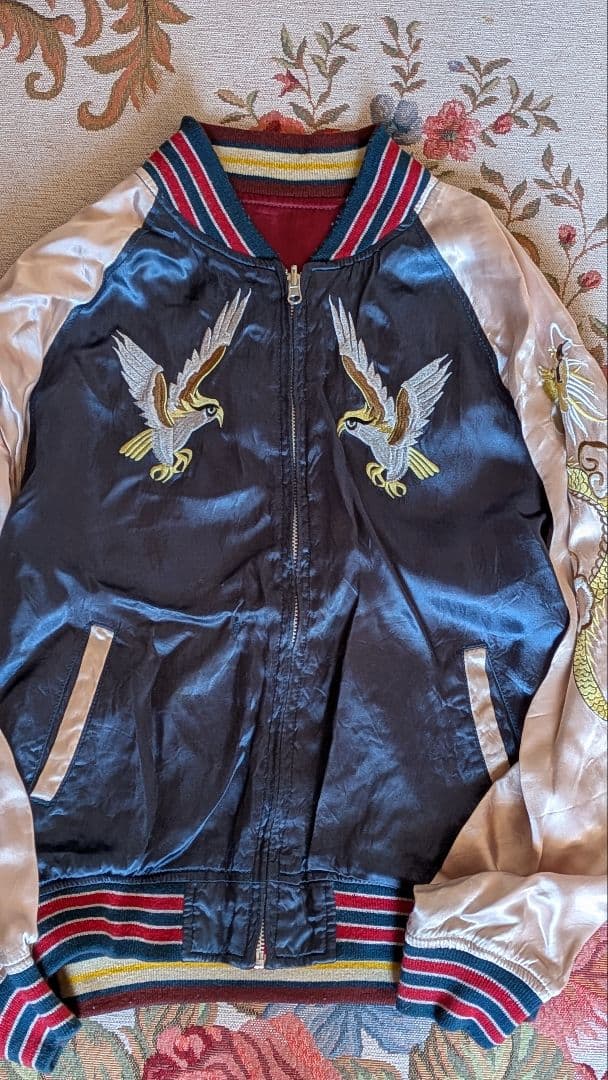 鮪*朗様 Houston リバーシブル　スカジャン