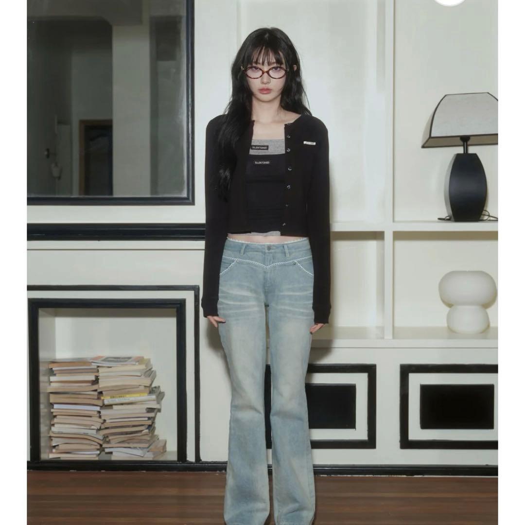 e*u様 silentand silent(and) lace denim pa