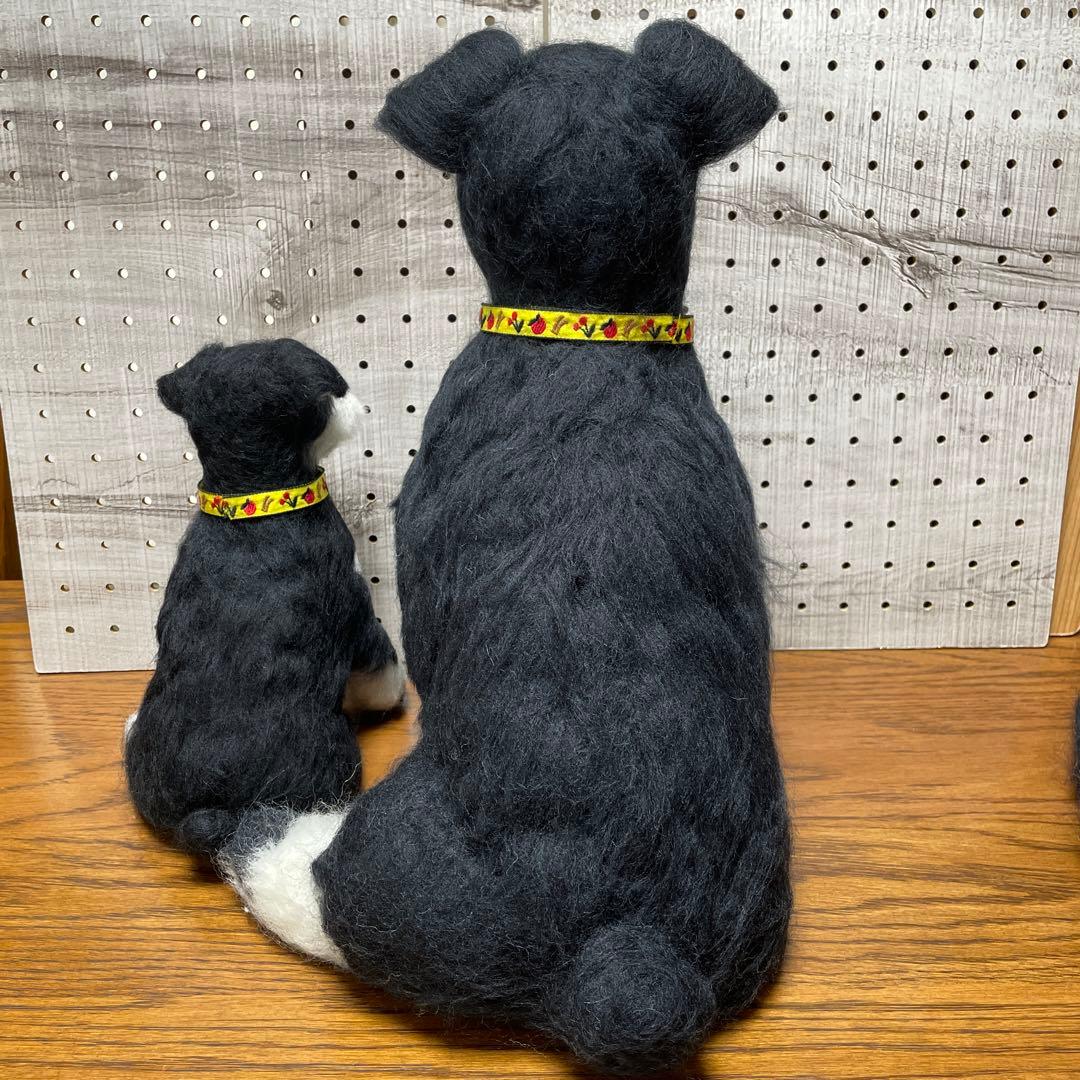 羊毛フェルト　ミニチュアシュナウザー　3点