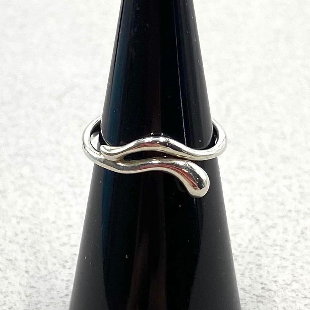 美品 ティファニー ティアドロップ シルバー リング ビンテージ 10号 希少