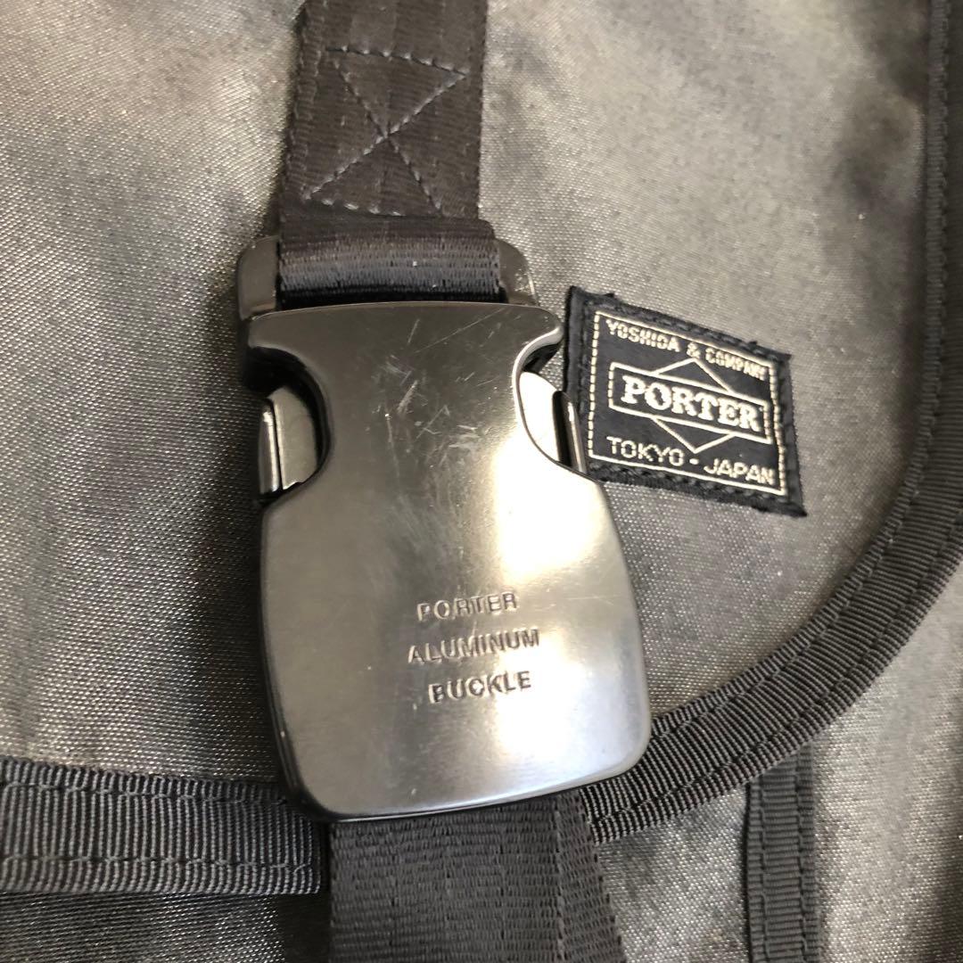吉田カバンPORTERポーター　メッセンジャーバッグ　グレーワイヤー素材