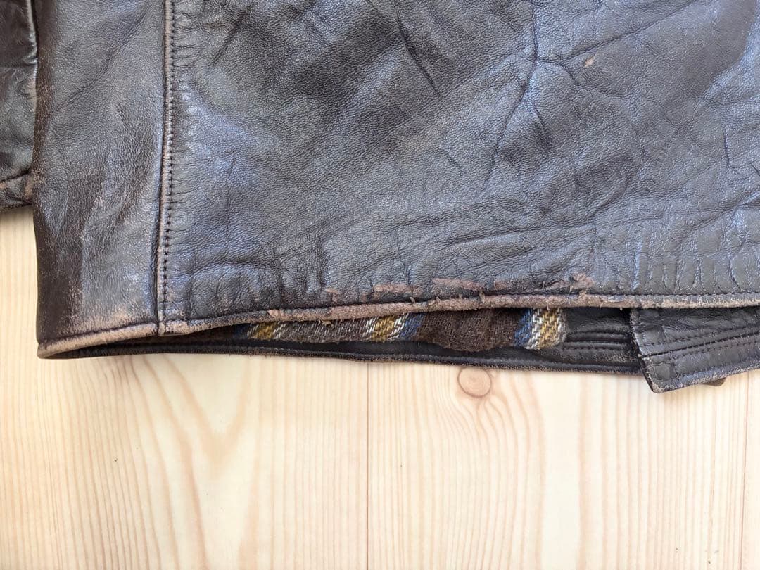 50s - 60s GVF レザーコート ジャケット フレンチ ワーク