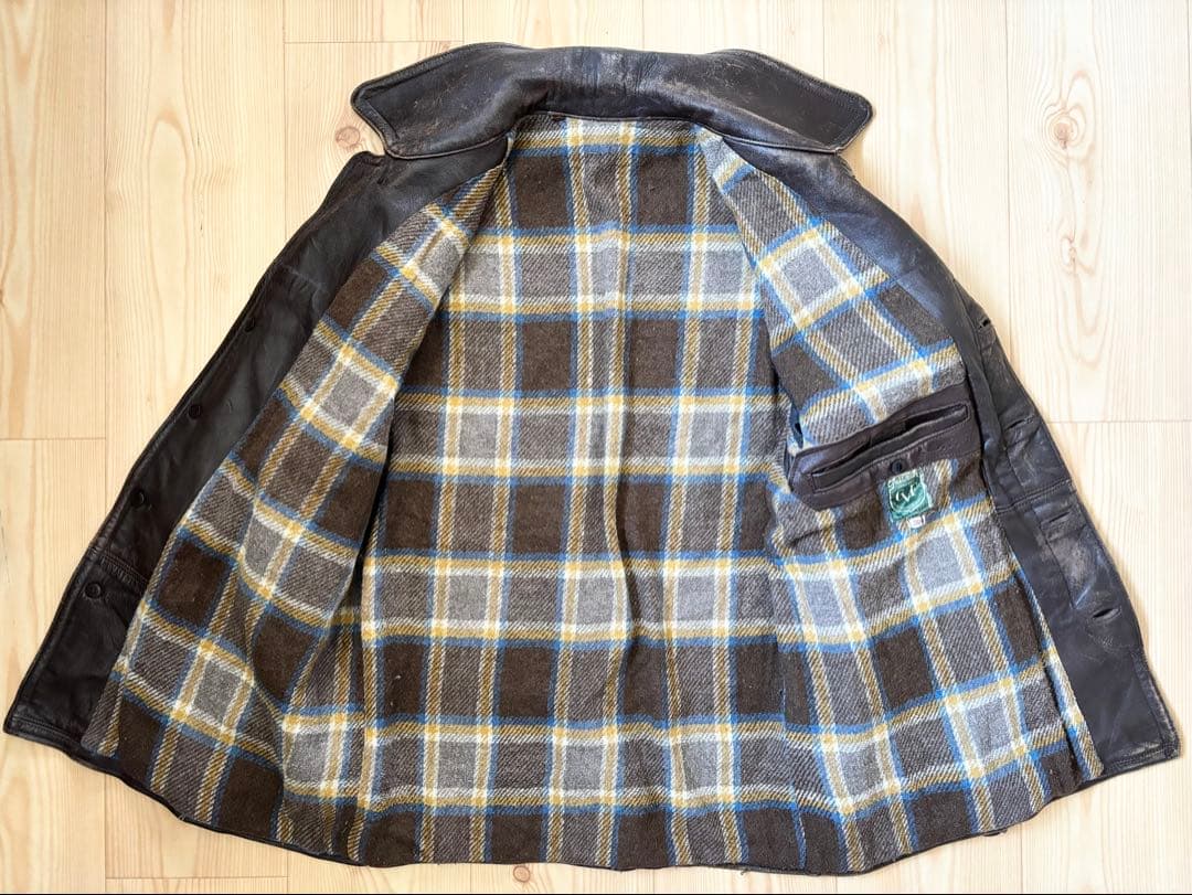 50s - 60s GVF レザーコート ジャケット フレンチ ワーク