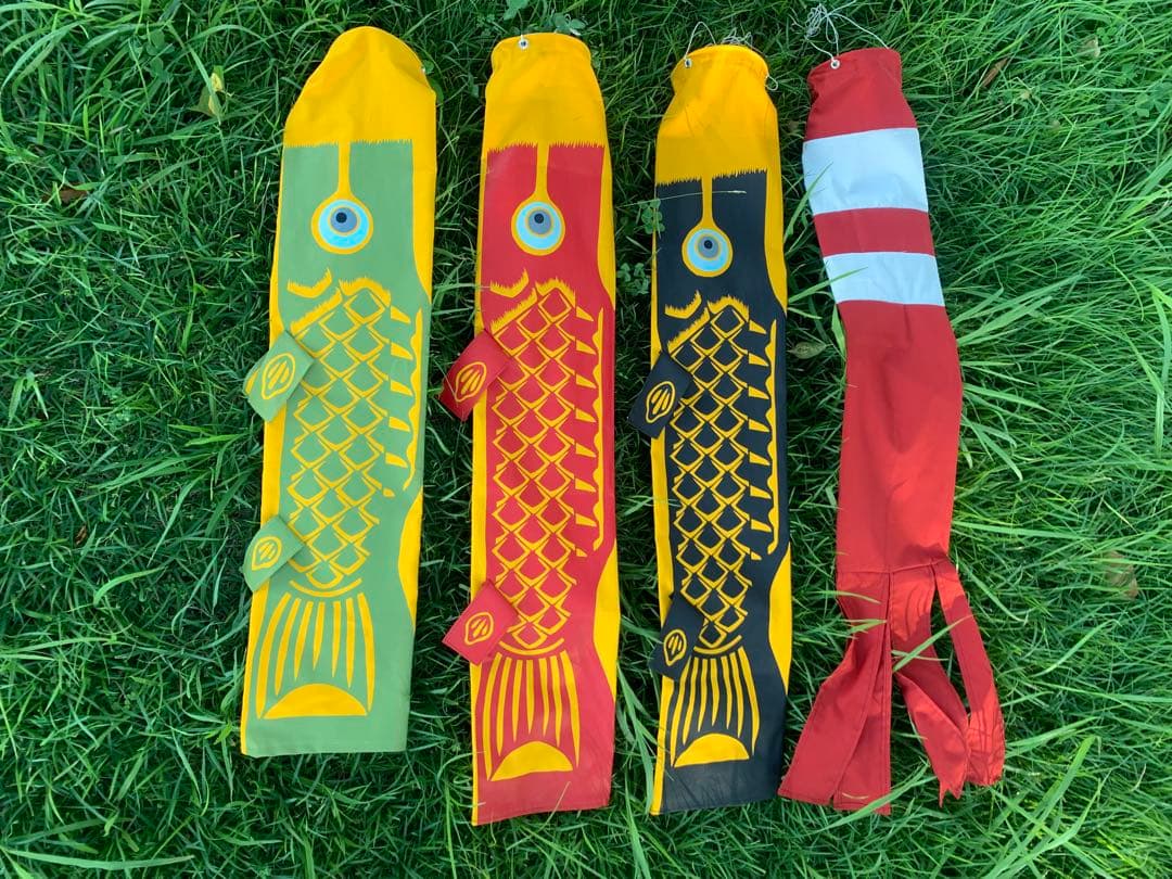 歌川広重「名所江戸百景水道橋駿河台」手染め鯉のぼり1.1m子鯉緑のセット鯉のぼり