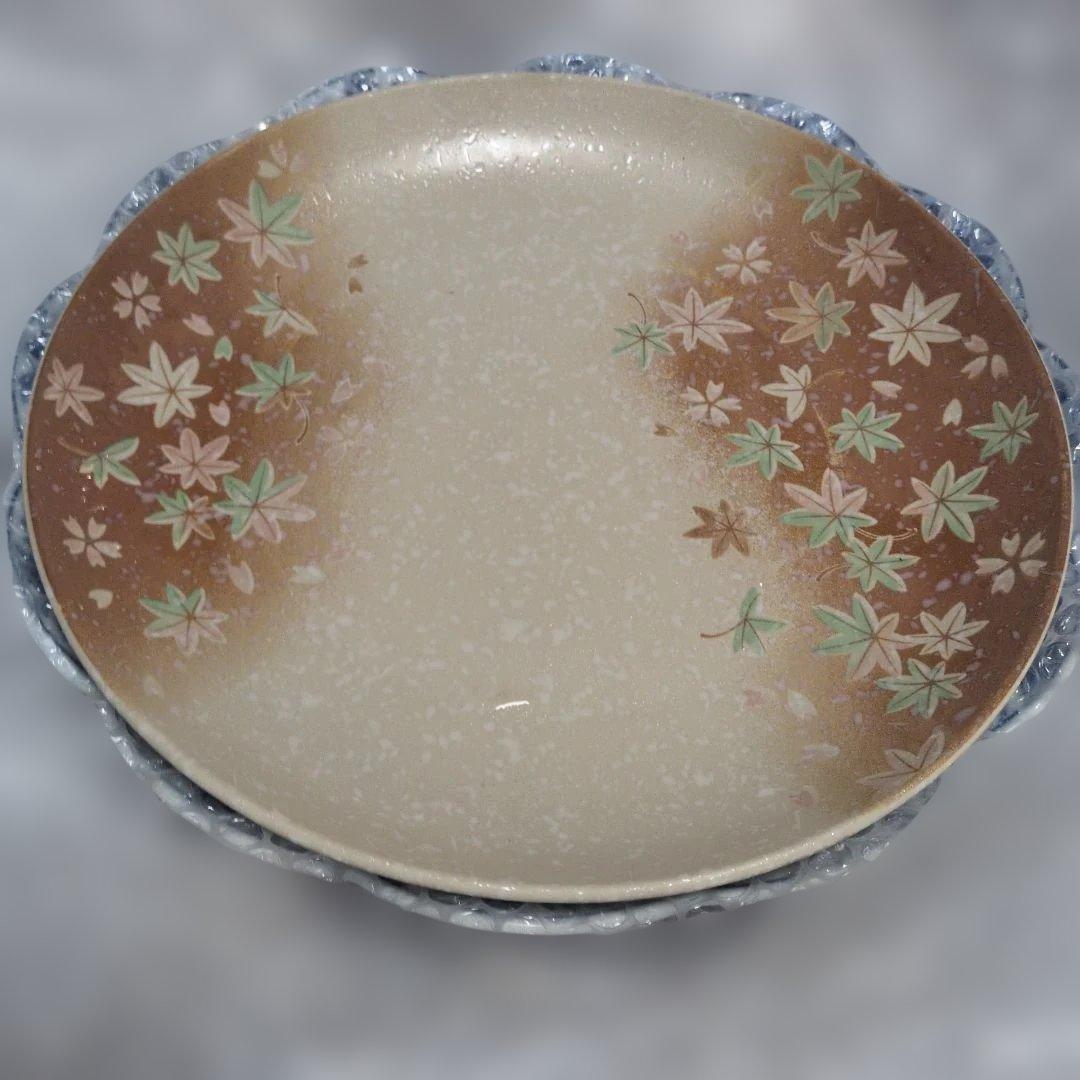 ホテル旅館用 メイン料理用橘 紅葉の花柄 楕円形皿