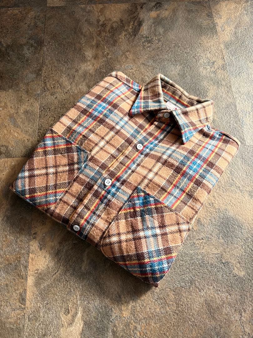 70s BIGMAC ビッグマック ヘビーネルシャツ 好配色 フランネル