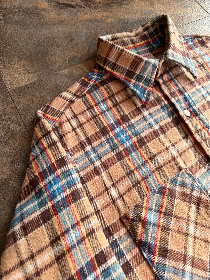 70s BIGMAC ビッグマック ヘビーネルシャツ 好配色 フランネル