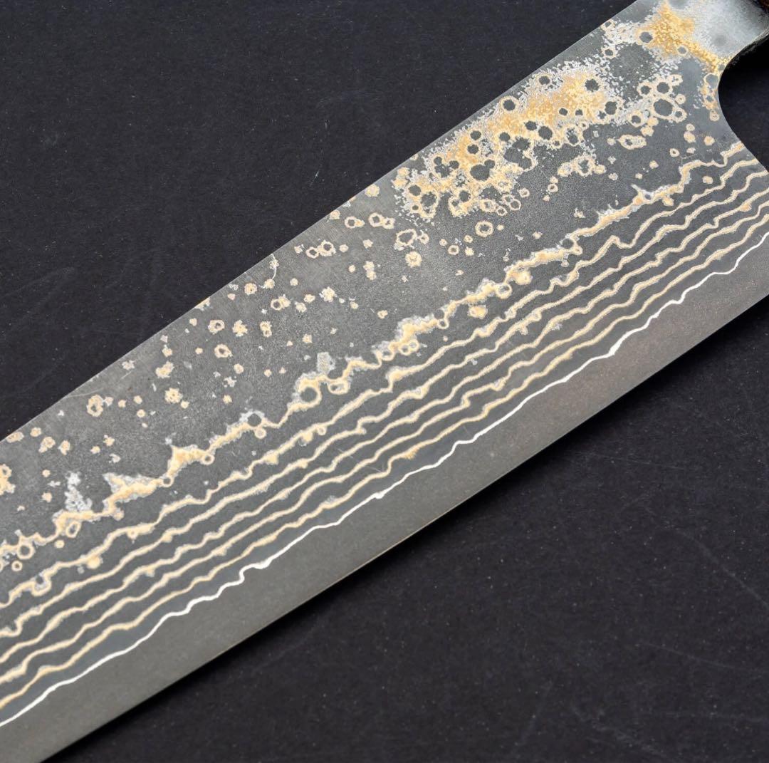 佐治武士　レインボー　ダマスカスvg10 牛刀　210