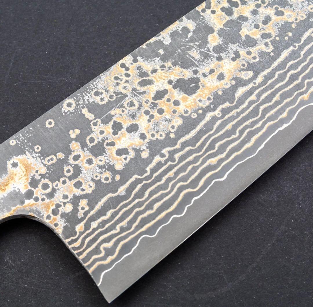 佐治武士　レインボー　ダマスカスvg10 牛刀　210