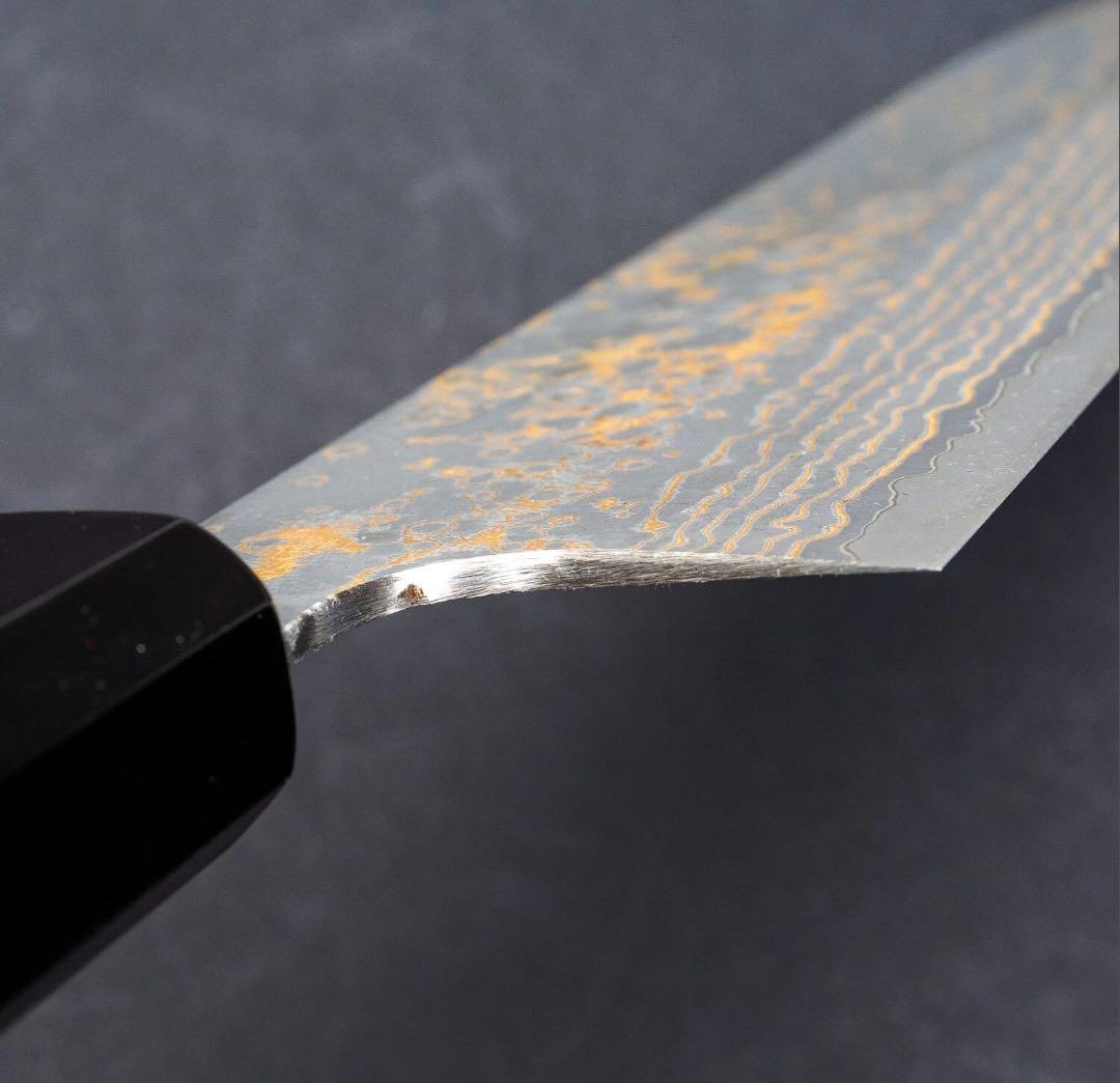 佐治武士　レインボー　ダマスカスvg10 牛刀　210