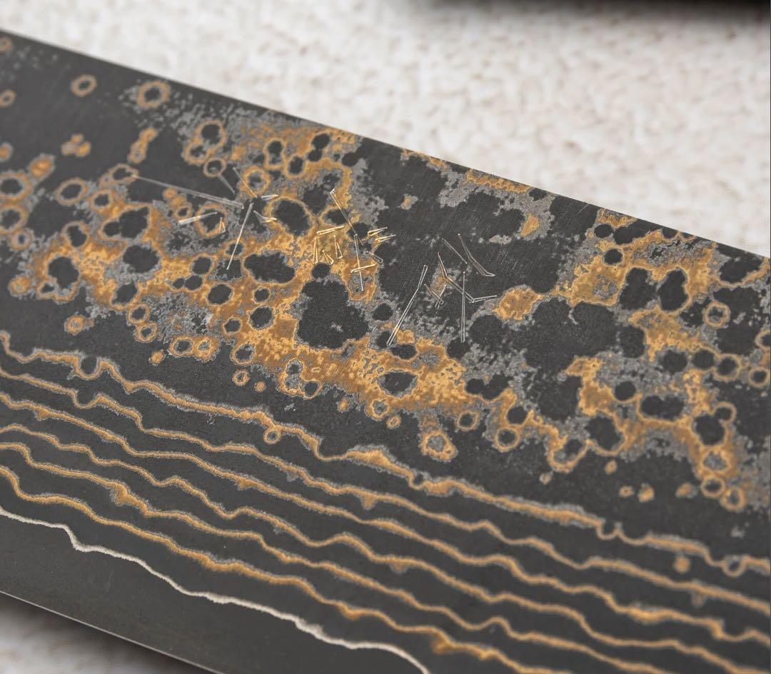 佐治武士　レインボー　ダマスカスvg10 牛刀　210