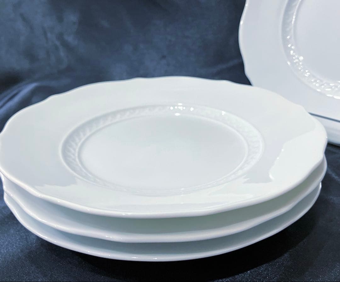 リチャードジノリ　ミュージオホワイト　19cmプレート　4枚　未使用