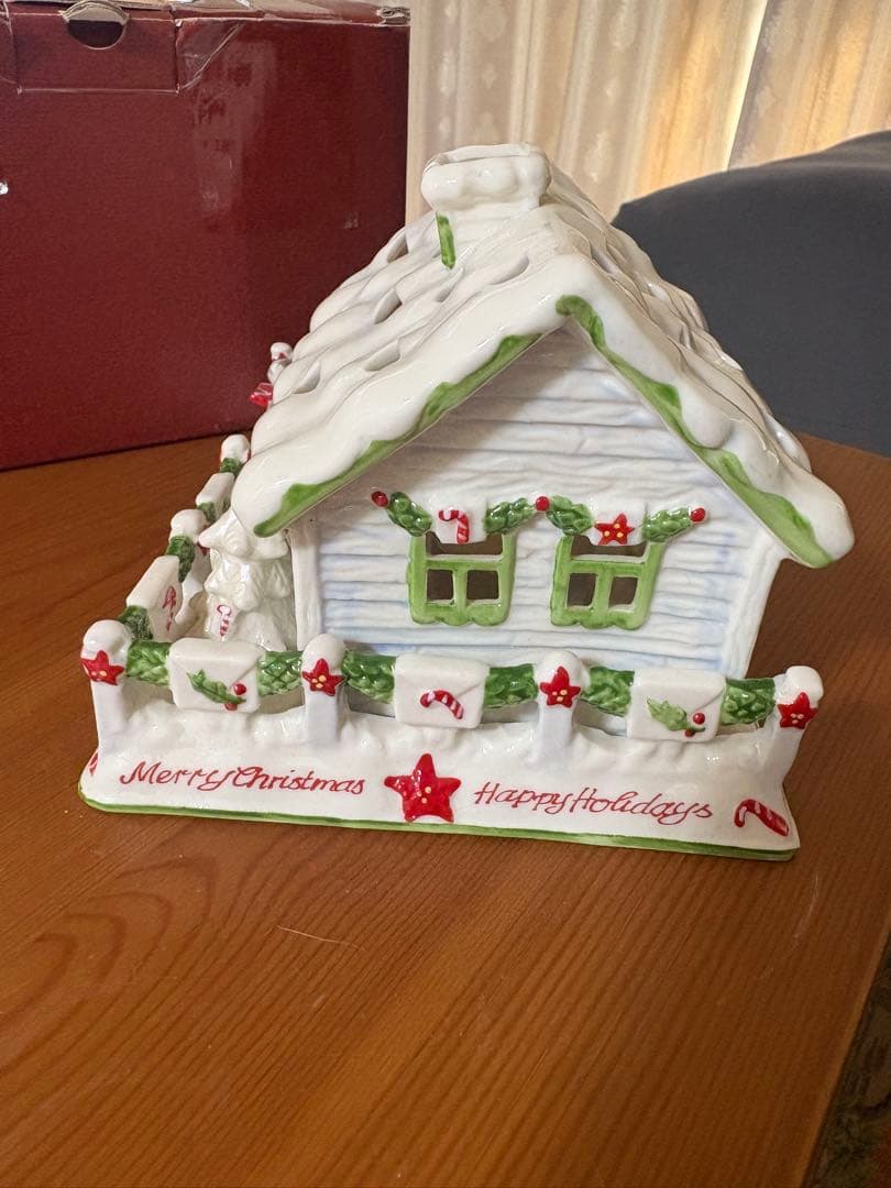 ビレロイ&ボッホクリスマスキャンドルホルダーハウス猫犬