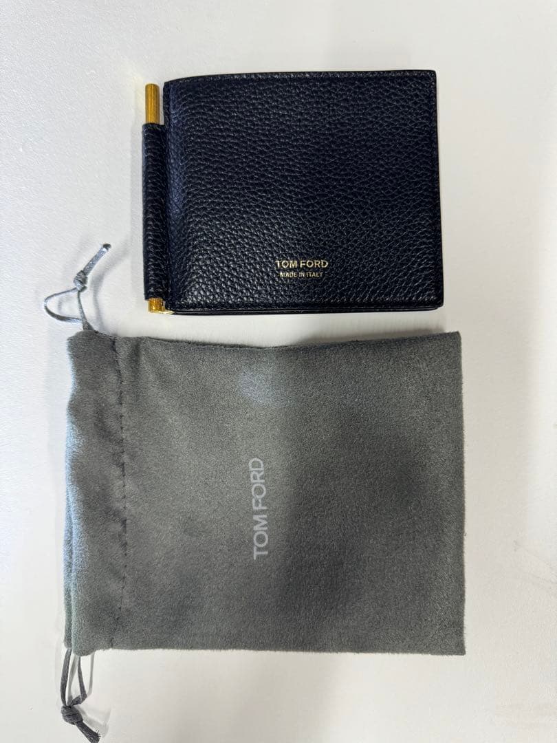 TOM FORD ブラック マネークリップ 専用ポーチ付き
