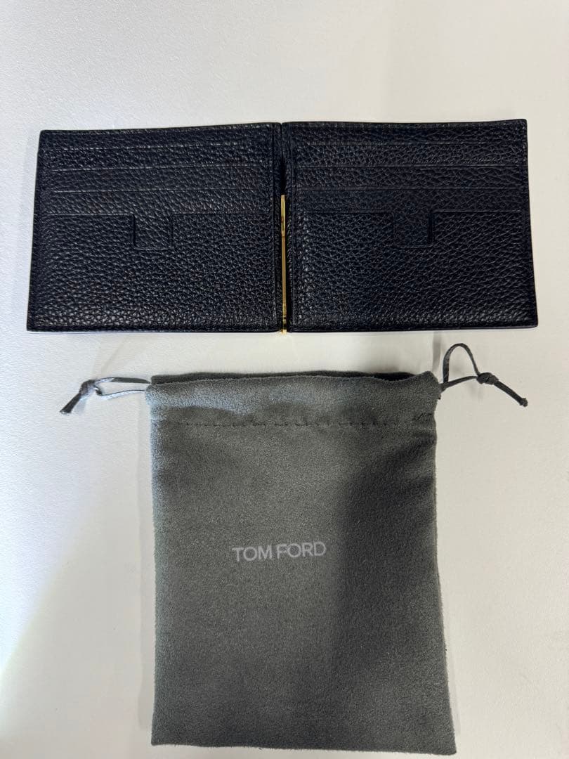 TOM FORD ブラック マネークリップ 専用ポーチ付き