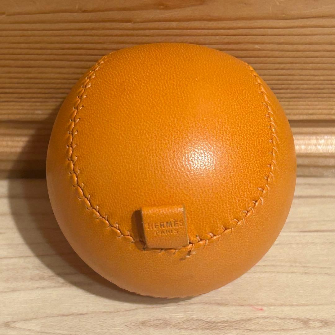 【匿名配送】エルメス　野球ボール　レザー　（オレンジ）