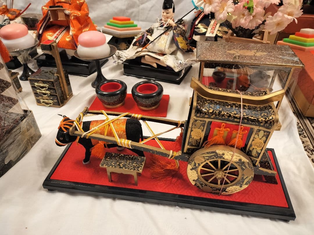 【配送無料】ひな人形　豊龍　桃花雛　七段飾用　昭和