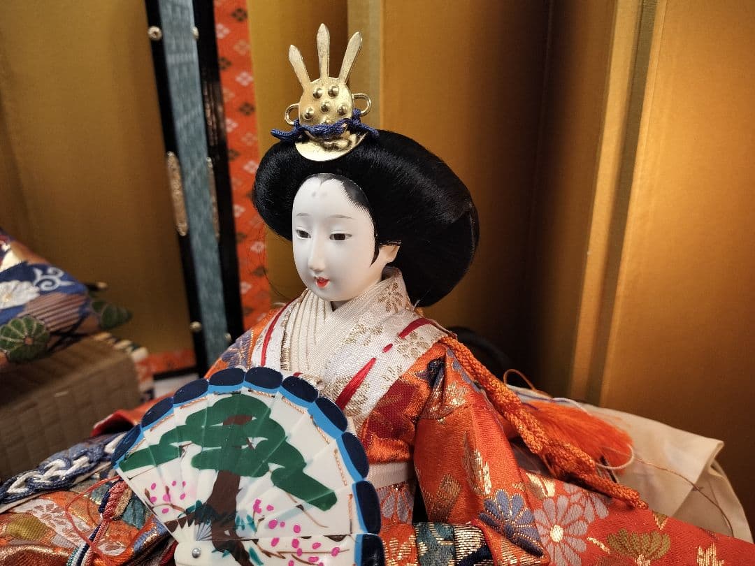 【配送無料】ひな人形　豊龍　桃花雛　七段飾用　昭和