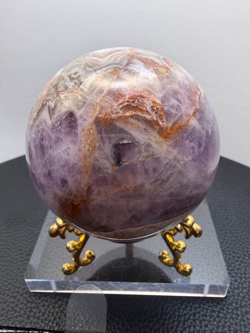 クレイジーアゲートアメジスト スフィア 超美品！ 1166