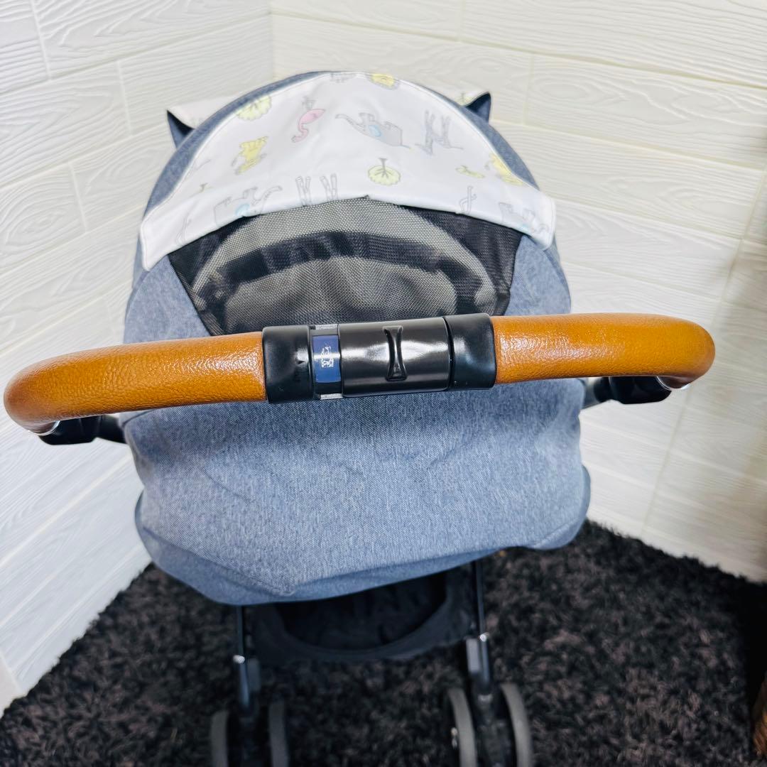 Aprica ラクーナビッテ クッション レザーハンドル ベビーカー デニム