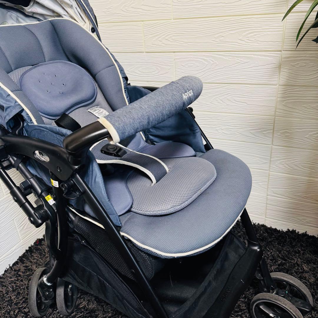 Aprica ラクーナビッテ クッション レザーハンドル ベビーカー デニム