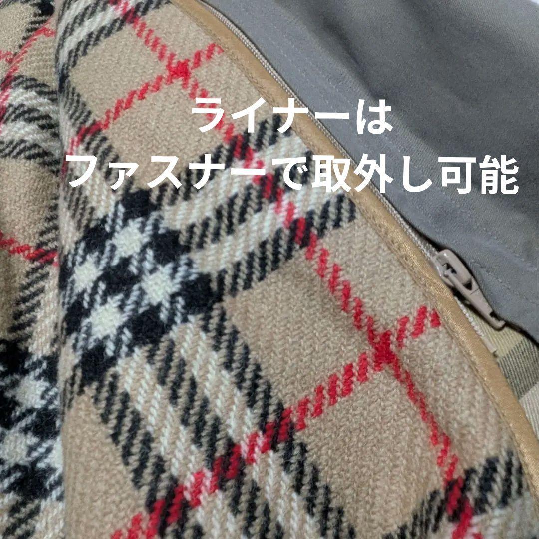 美品★BURBERRY ステンカラーコート 濃ベージュ チェック柄 メンズL
