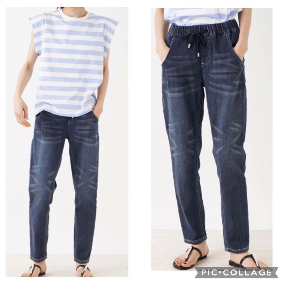 レリアン　タグ付未使用に近い　ネミカ　デニムパンツ　ウエストゴム