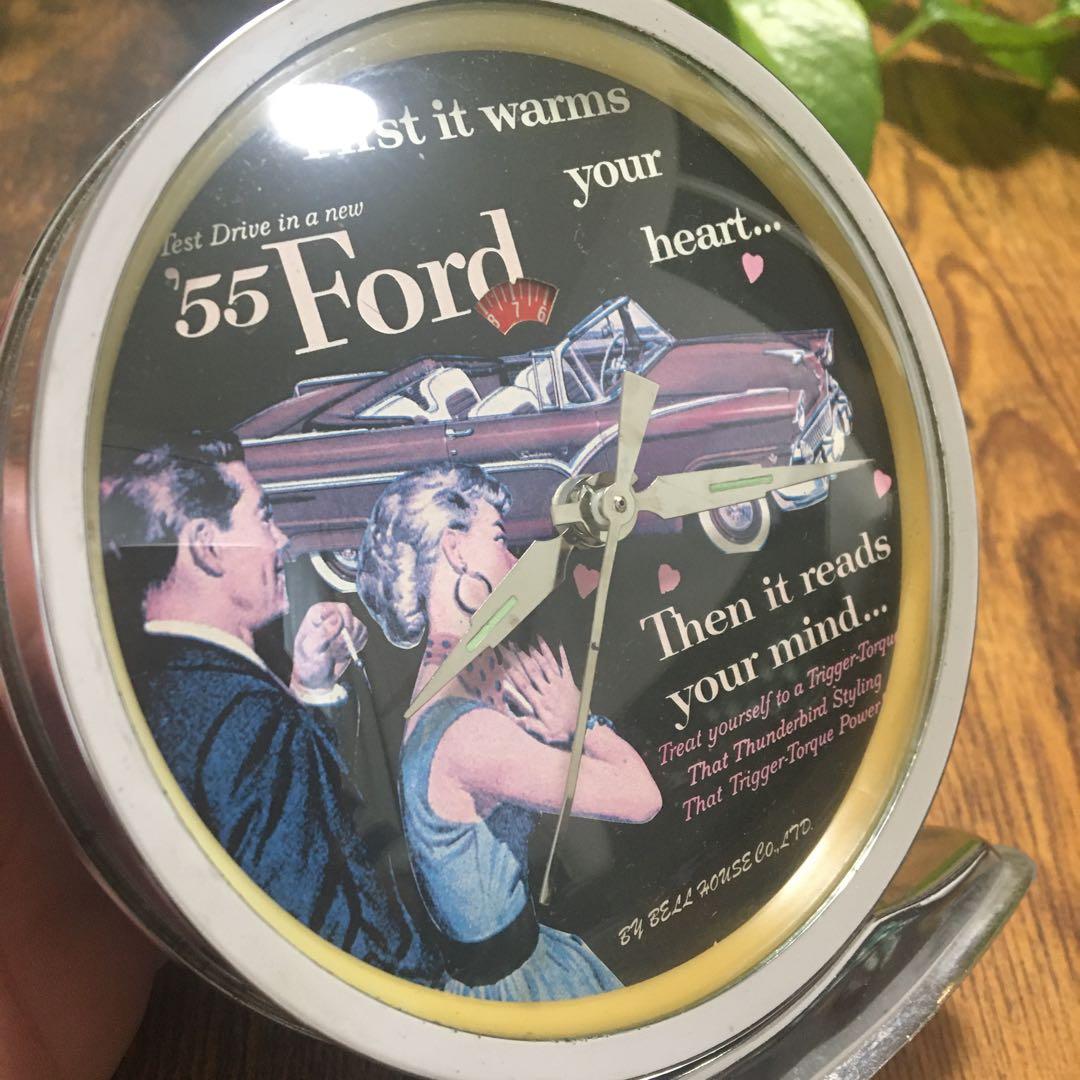 希少　レトロ　55 Ford   目覚まし時計　　　　　　　　　　（手巻き）