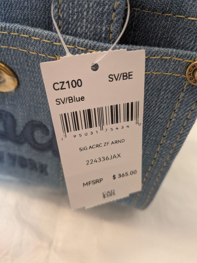 新品未使用Coach デニムトートバッグ