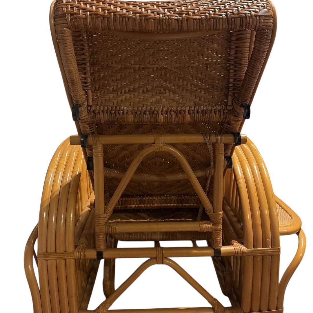 【KOIZUMI】籐ラタン リクライニングチェア コイズミ