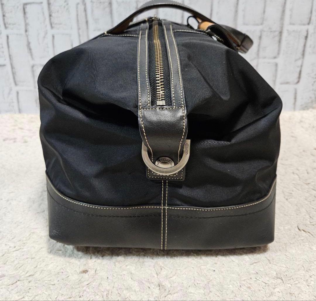 COACH コーチ　ブラック ボストンバッグ ナイロン レザー　美品