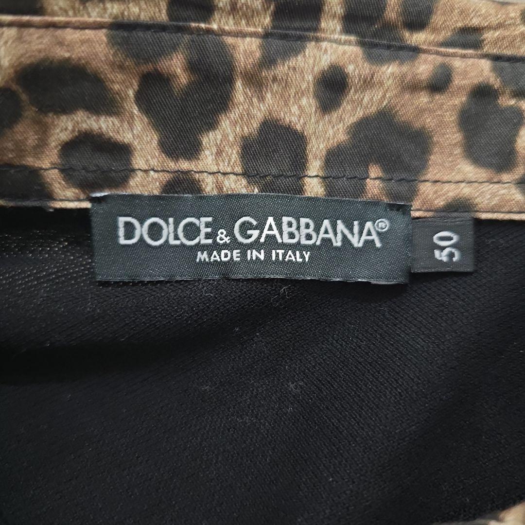 Dolce & Gabbana レオパード襟ポロシャツ 50