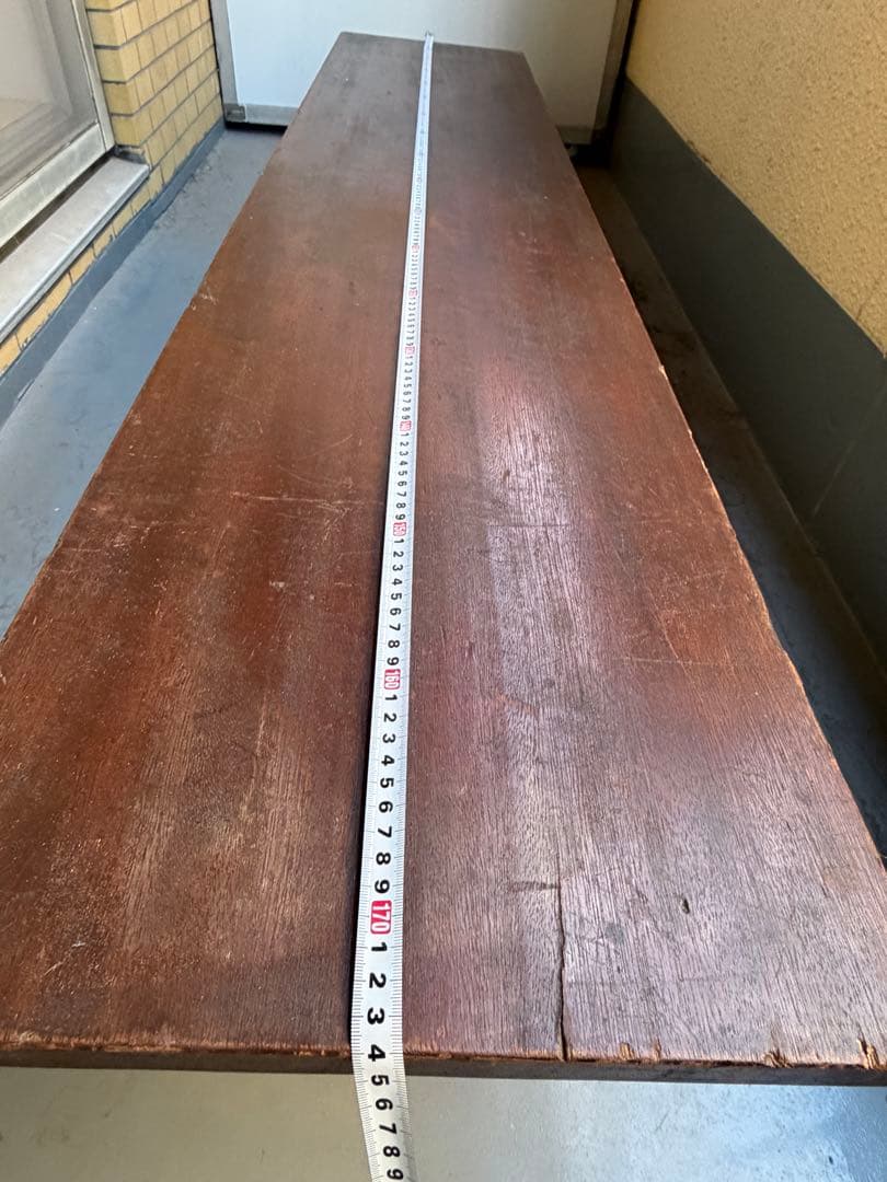 【一点物】ヴィンテージ 大型長机 天然木 アンティーク テーブル 什器 無垢材