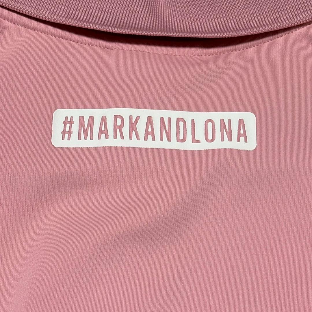 現行 MARK & LONA ピンク ポロシャツ GOLF ゴルフ 44