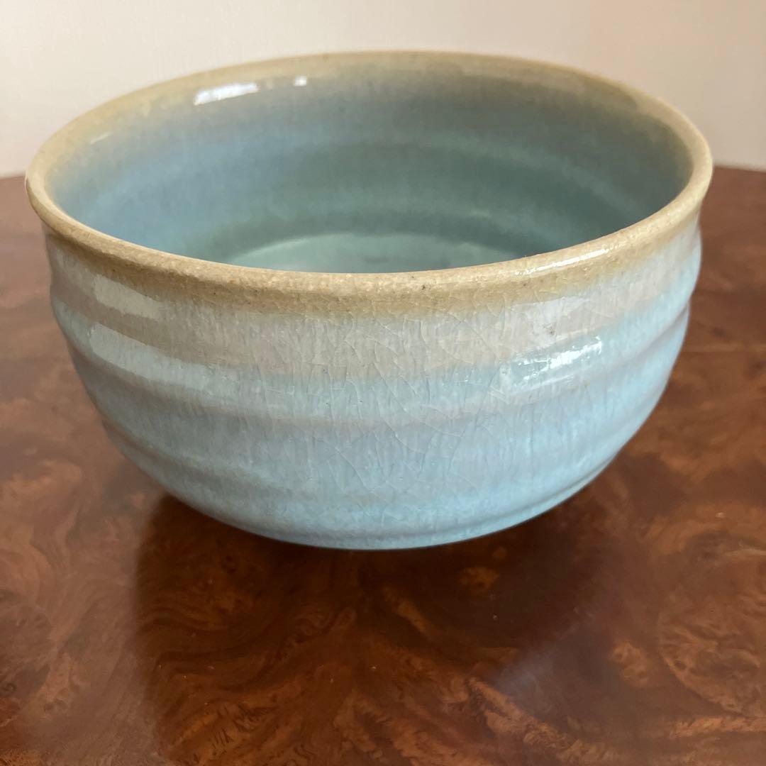 3代目　諏訪蘇山　茶道具　茶碗　青磁