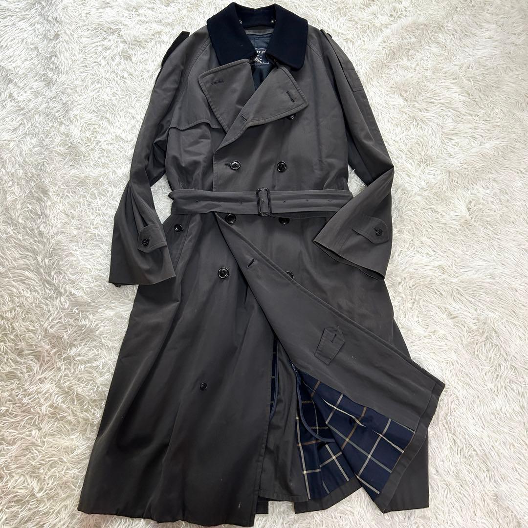 希少　バーバリー　トレンチコート　付け襟　ライナー　ベルト完備　グレー　M相当