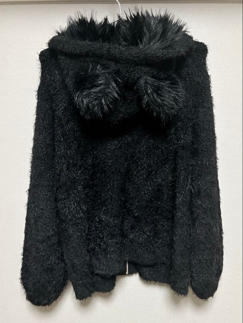 SNIDEL  ハロウィン　ニットパーカー　猫耳　ブラック