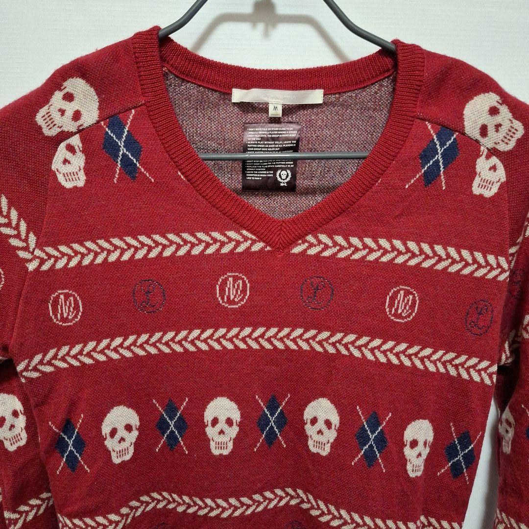MARK&LONA スカル柄セーター M