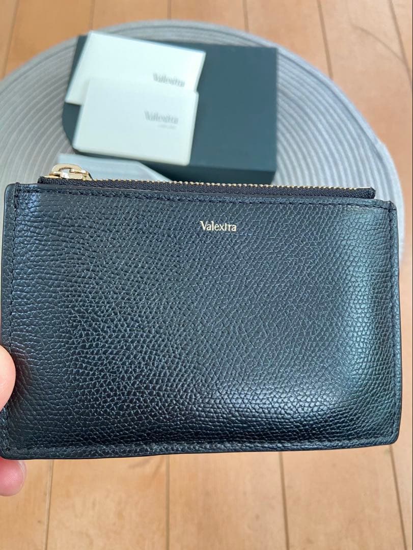 Valextra ブラック フラグメントカードケース　used