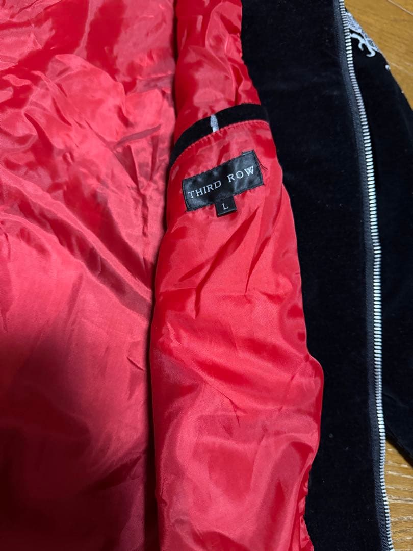 【美品】THIRD ROW 龍 日本 富士山 スカジャン ベロア 別珍