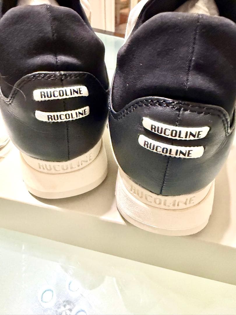 RUCOLINE リボン付きスニーカー ブラック/ホワイト