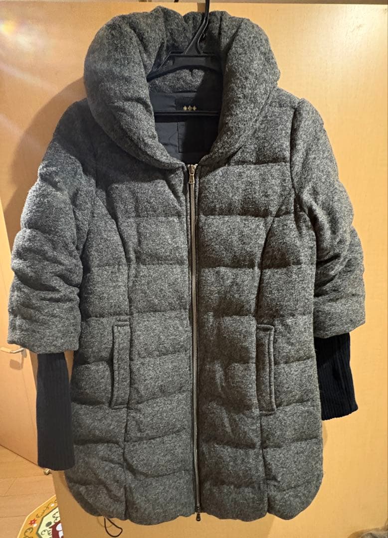 タトラス ダウンジャケット アウター 袖口リブ グレー レディース