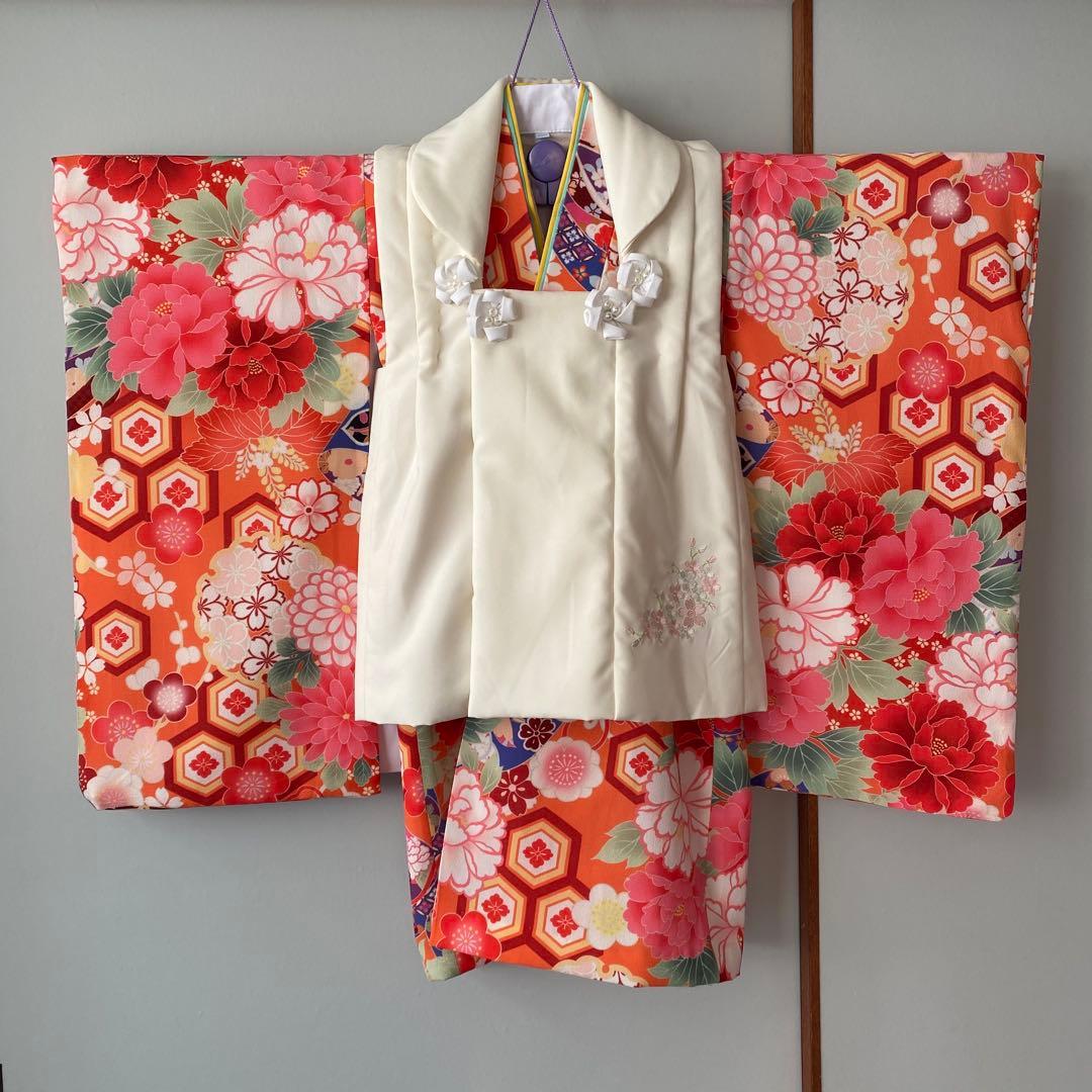 キャサリンコテージ　七五三　着物　3歳　双子ちゃん　被布　襦袢付き