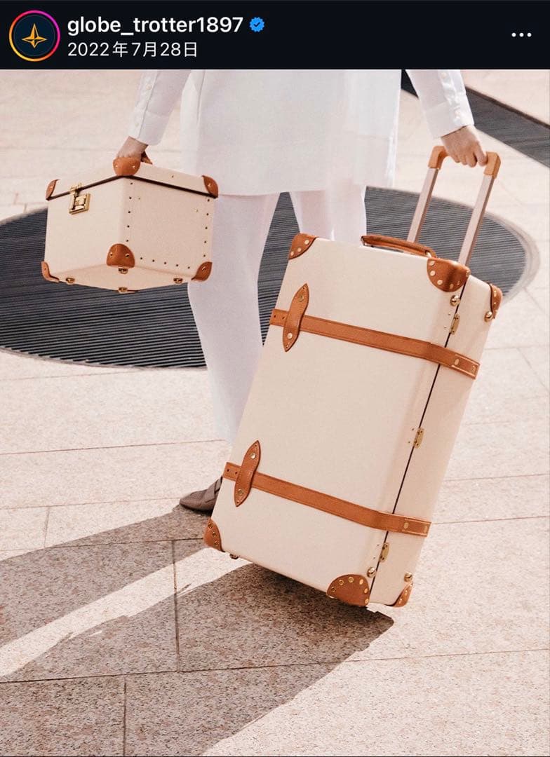 【✨グローブトロッター✨ サファリ】 キャリーオン 2輪 アイボリー