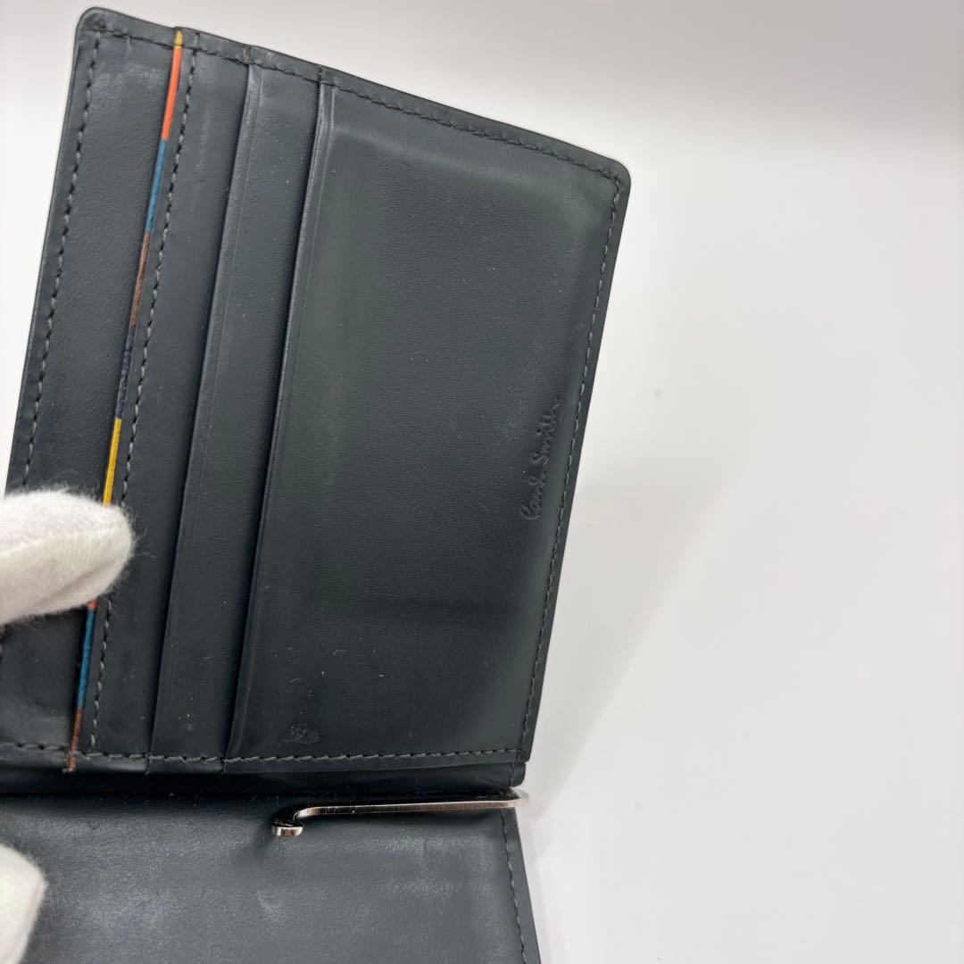 paul smith 二つ折り財布　マネークリップ　ブラック　札入れ　小銭入れ