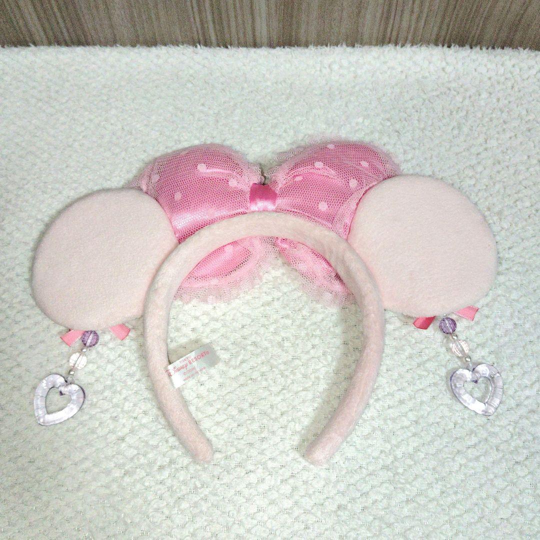 ディズニー　ミニー　イヤリング　ピンク　リボン　フリル　カチューシャ　 ミニパル