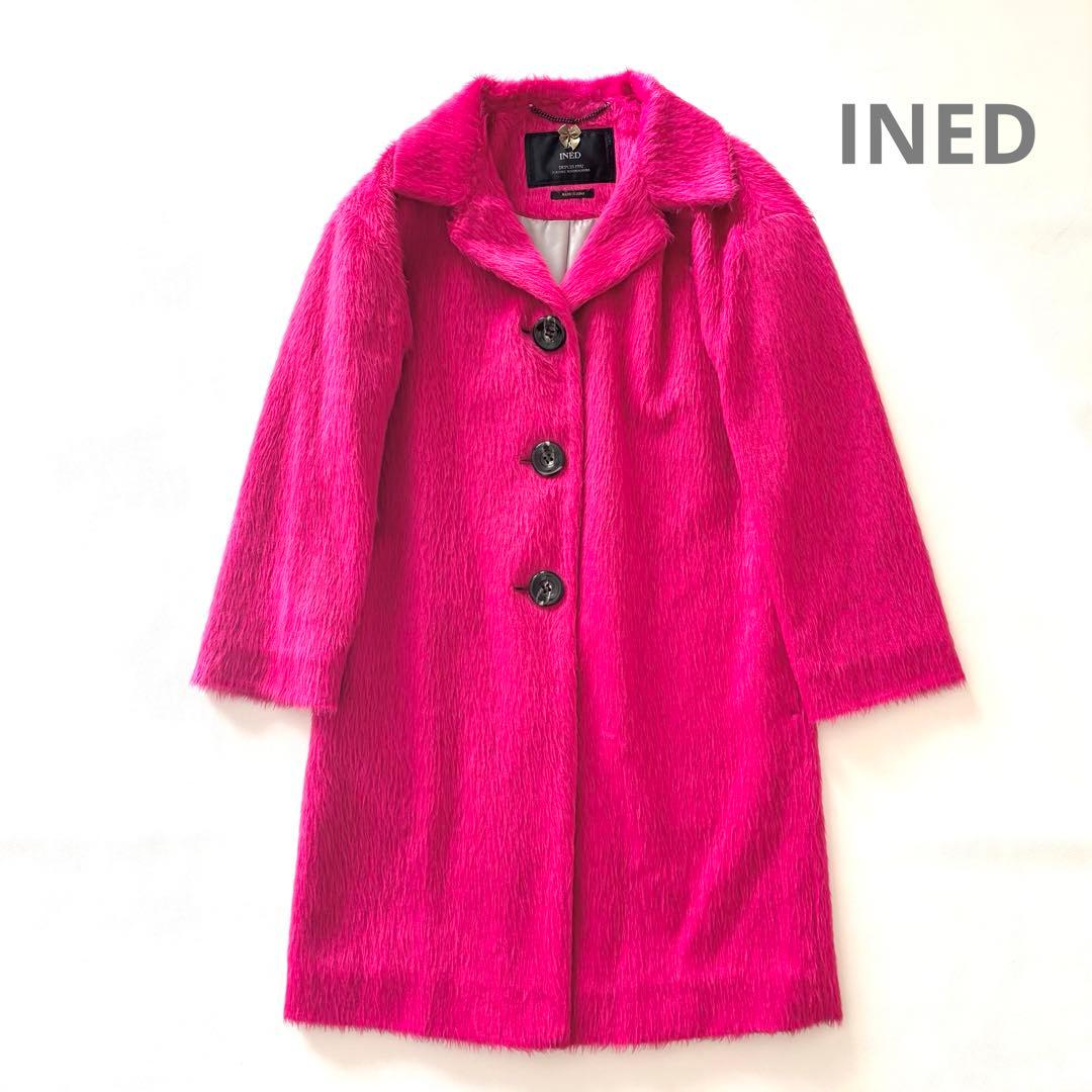 イネド INED アルパカ シャギー チェスター コート