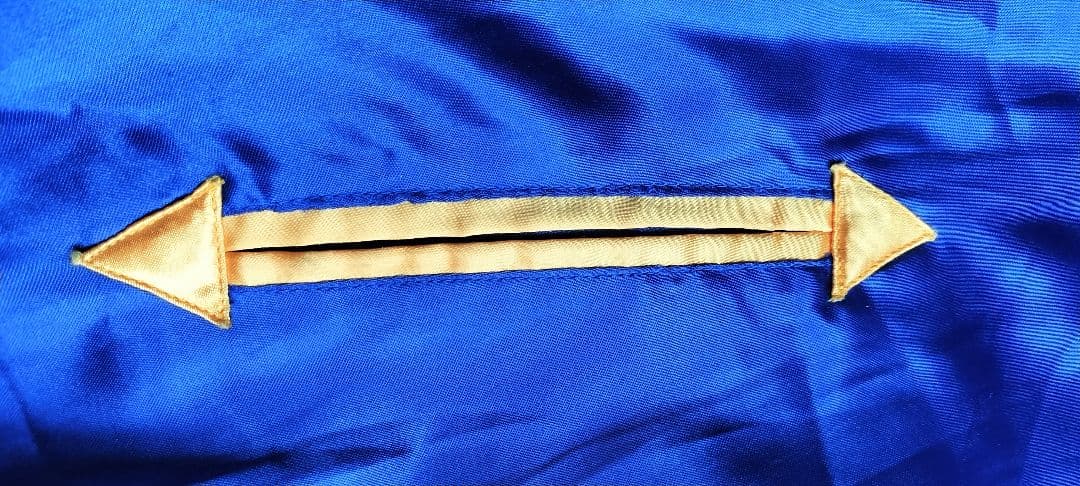 Peake'd Yella スカジャン 青 シルバーサイズ44