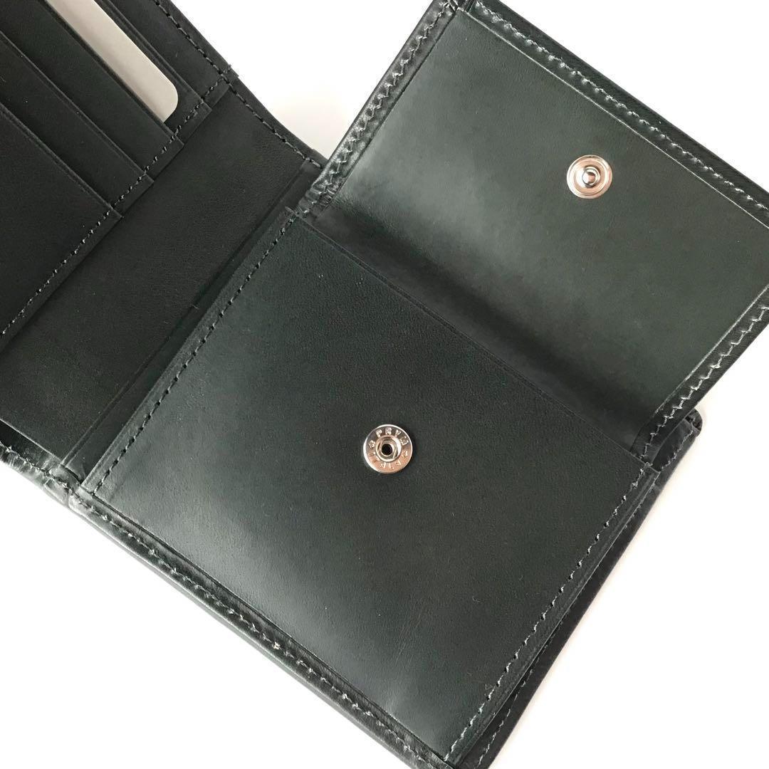 【新品】マーガレットハウエル✨ナチュラルタンニング 2つ折り財布 グリーン 緑